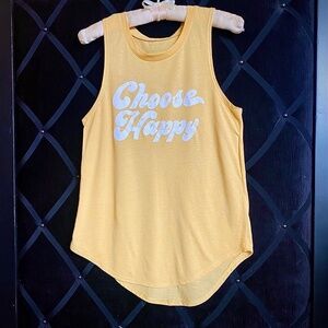 Anthropologie CHOOSE HAPPY Cotton T-Shirt Muscle Tee by Grayson Threads Size M